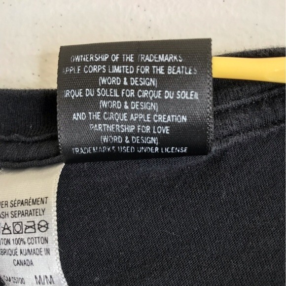 Cirque Du Soleil Beatles Love Black Short Sleeve Crew Neck T Shirt Women Medium - Picture 7 of 14